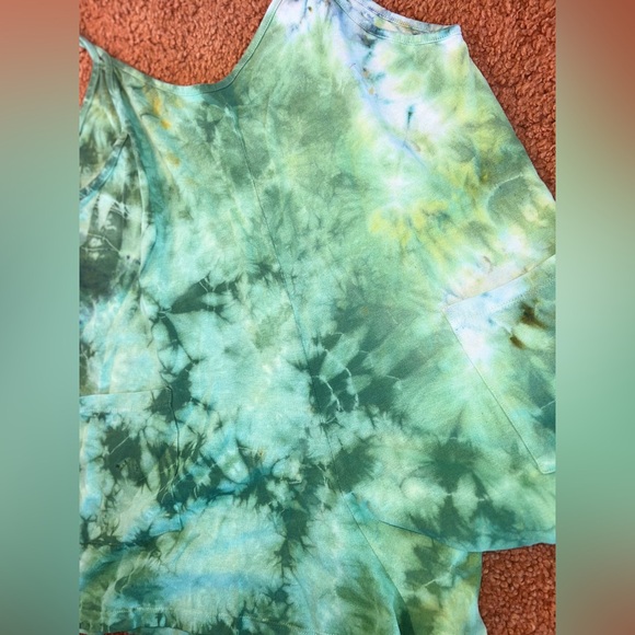🌿Organic🌀Reiki Infused Psychedelic Tie Dye Jungmaven Hemp Sespe Short Romper - Picture 10 of 11